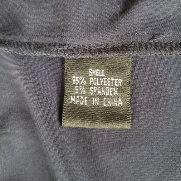 Adrianna Papell Navy Dress 3/4 Sleeves Wrap Look Fully Lined Sz 14 - Picture 7 of 8